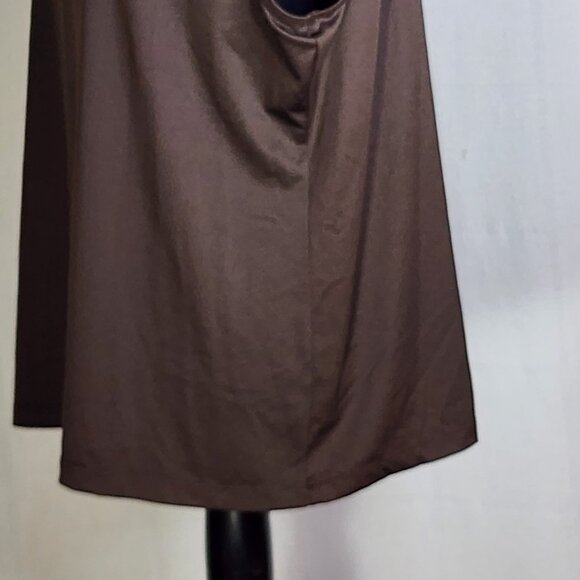Jillian Nicole Woman Chocolate Brown Nylon Span Wide Strap Soft Tank Cami Sz 2X - Picture 8 of 16